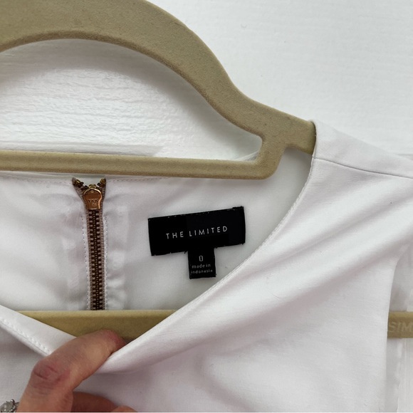 EUC tan, white, navy color block dress. - Picture 3 of 3